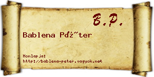 Bablena Péter névjegykártya
